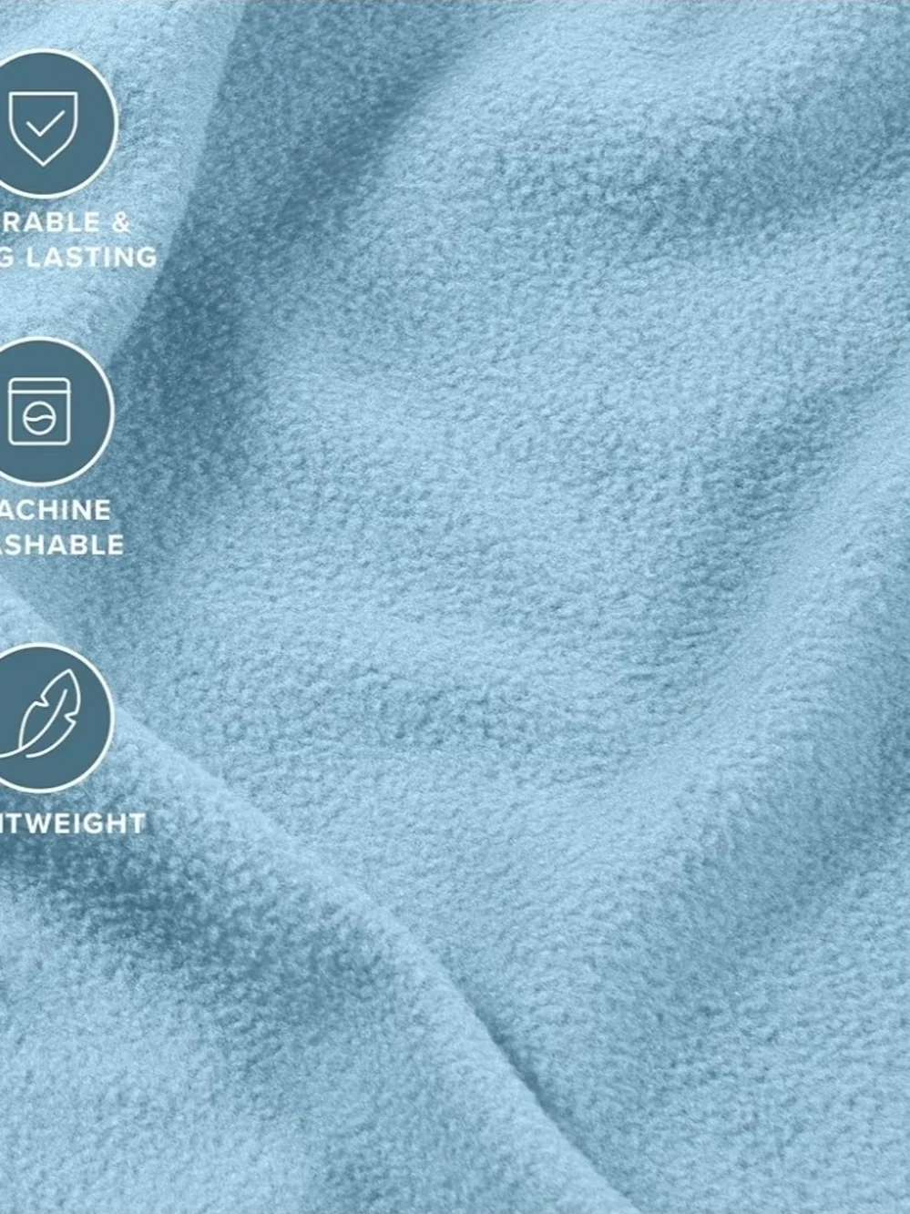 Queen Bare Home Light Blue Polar Fleece Sheet Set - Ultra Soft Bedding